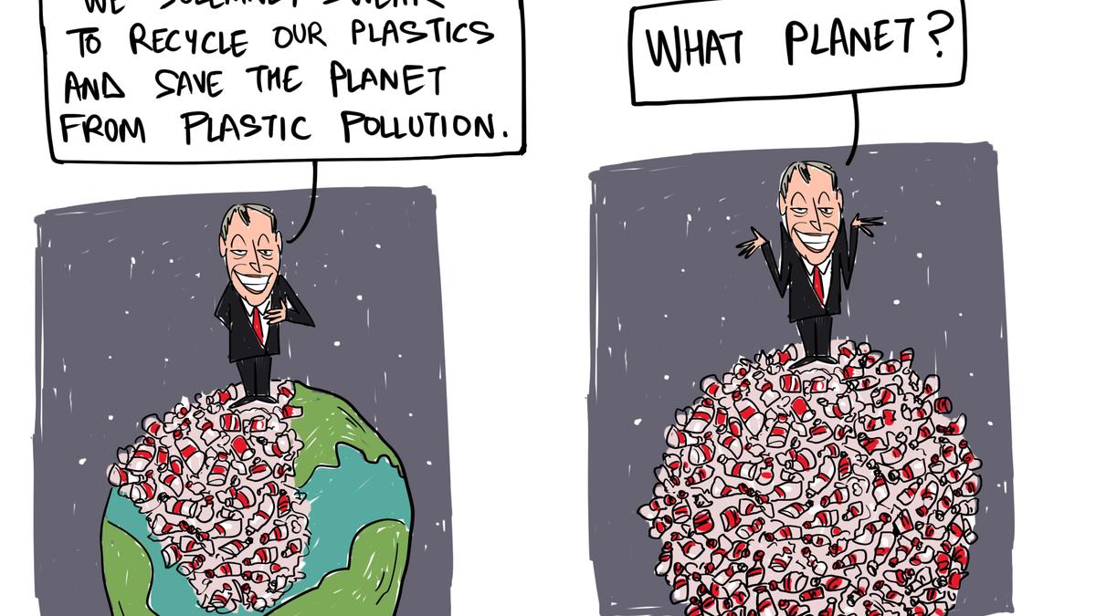 Green Humour by Rohan Chakravarty on Coca Cola going back on their plastic recycling goals